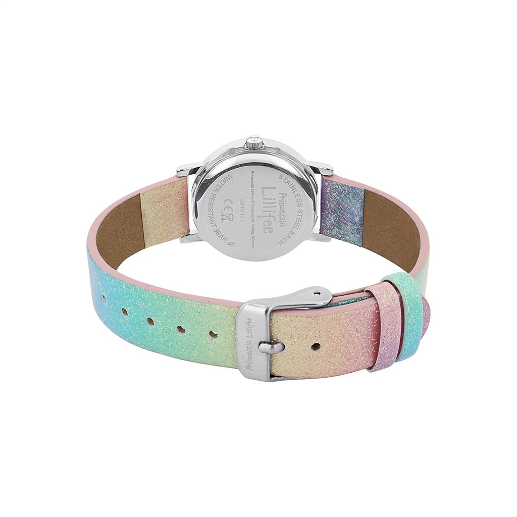 Prinzessin Lillifee Mädchen Armbanduhr 2040171 Kunstlederband Rainbow glitzer
