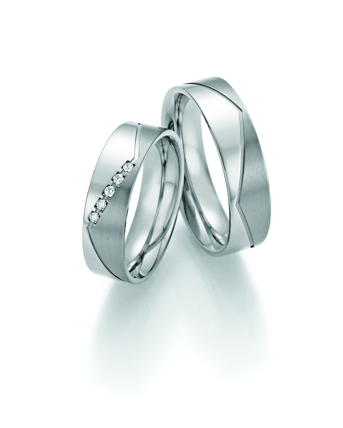 Eheringe Trauringe White Style Titan Avantgarde 77-21170 / 77-21180