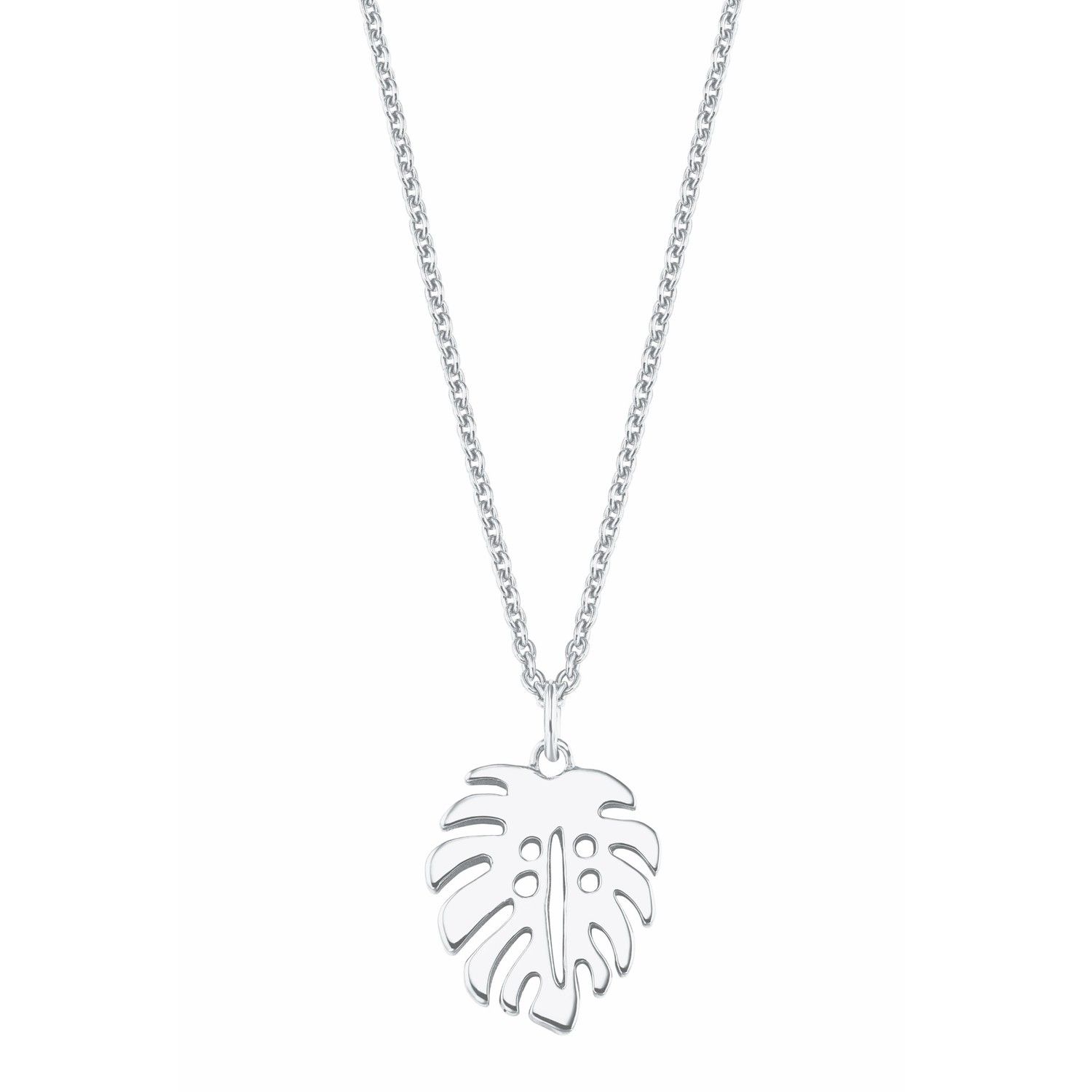 s.Oliver Damen Halskette SO PURE 2027559 Blattanhänger Silber