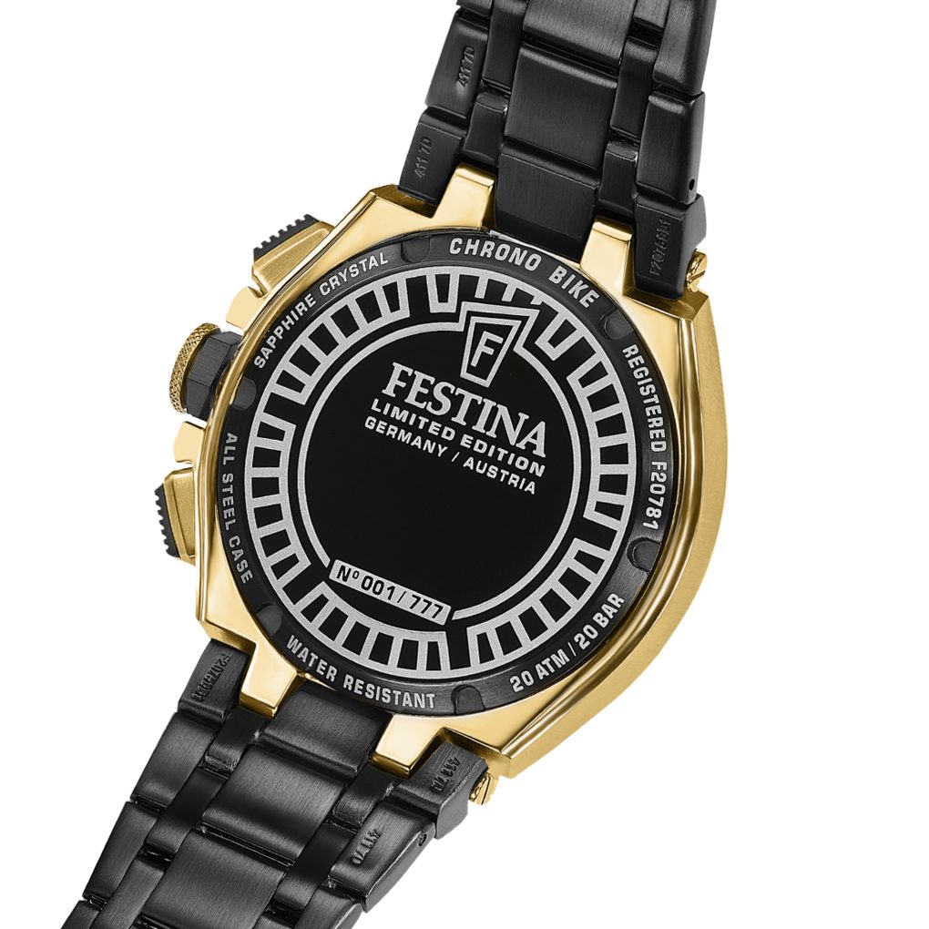 Festina Herren Armbanduhr F20781/GA Chrono Bike Lila, Schwarz und Gold - Limited Edition
