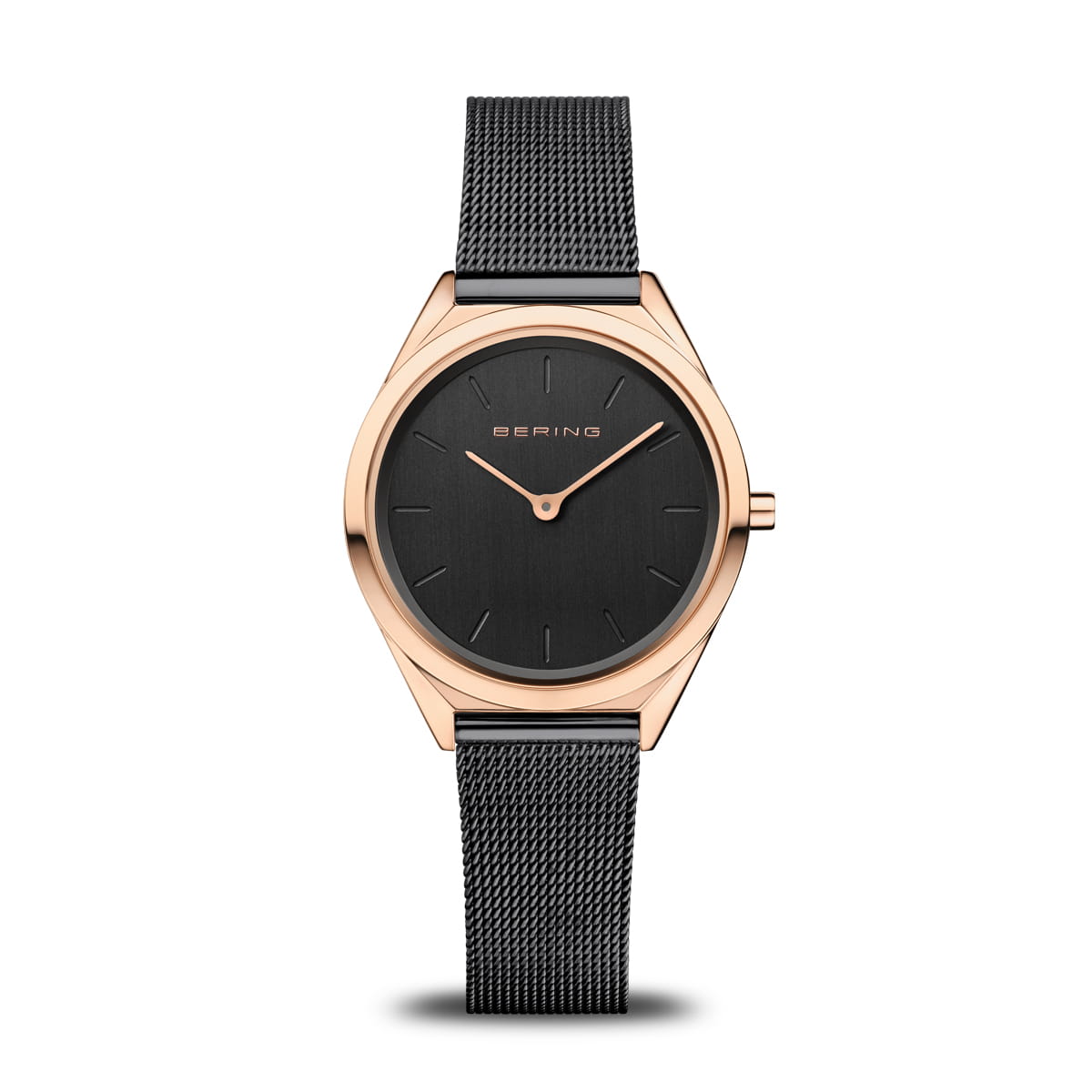 Bering Damen Armbanduhr 17031-166 Ultra Slim roségold-schwarz
