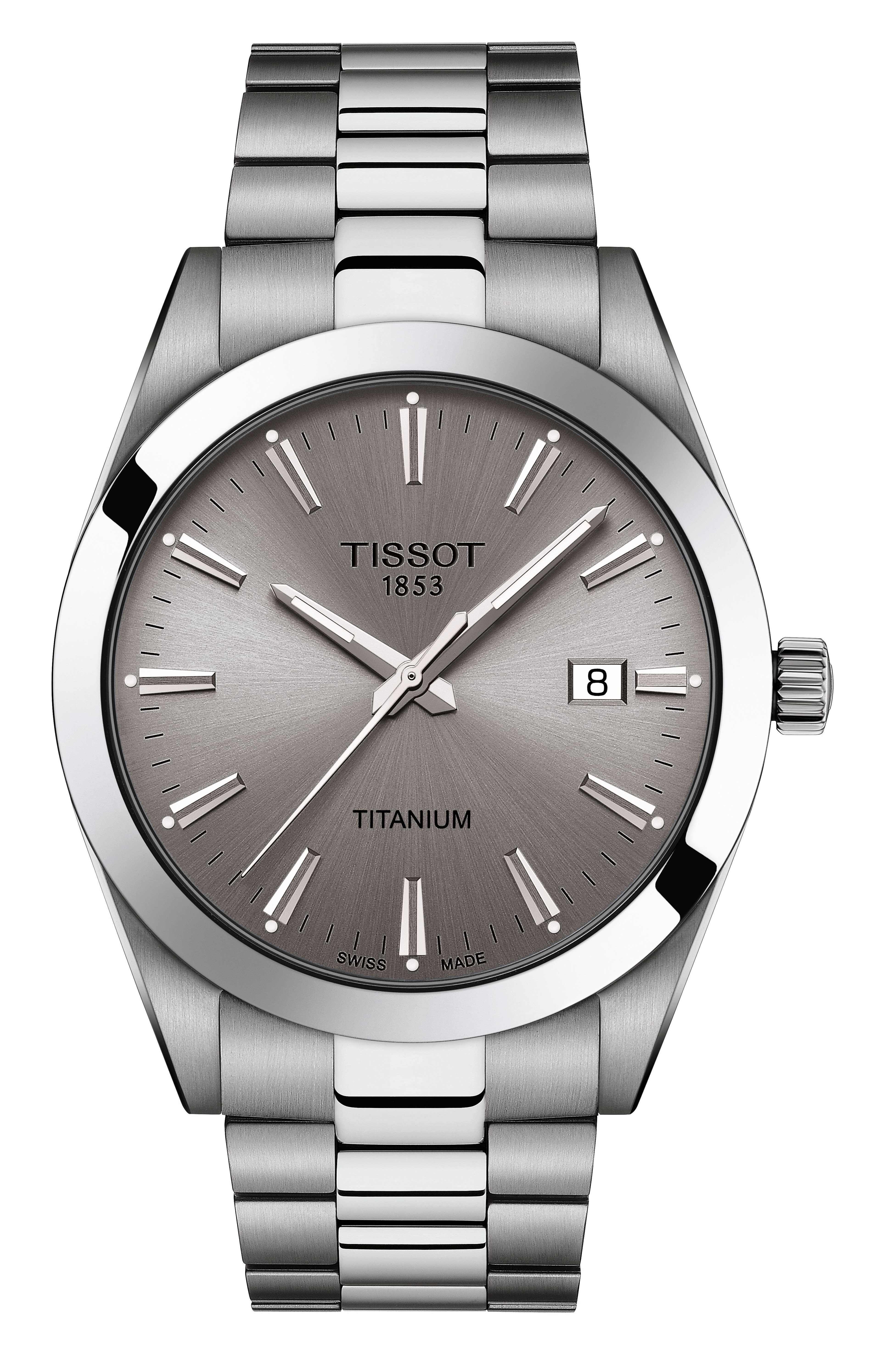 Tissot Herren Armbanduhr T127.410.44.081.00 Gentleman 40mm Edelstahl mit Grauem Zifferblatt