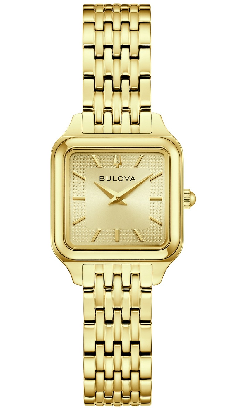 Bulova Damen Armbanduhr 97L191 Classic Edelstahl goldplattiert