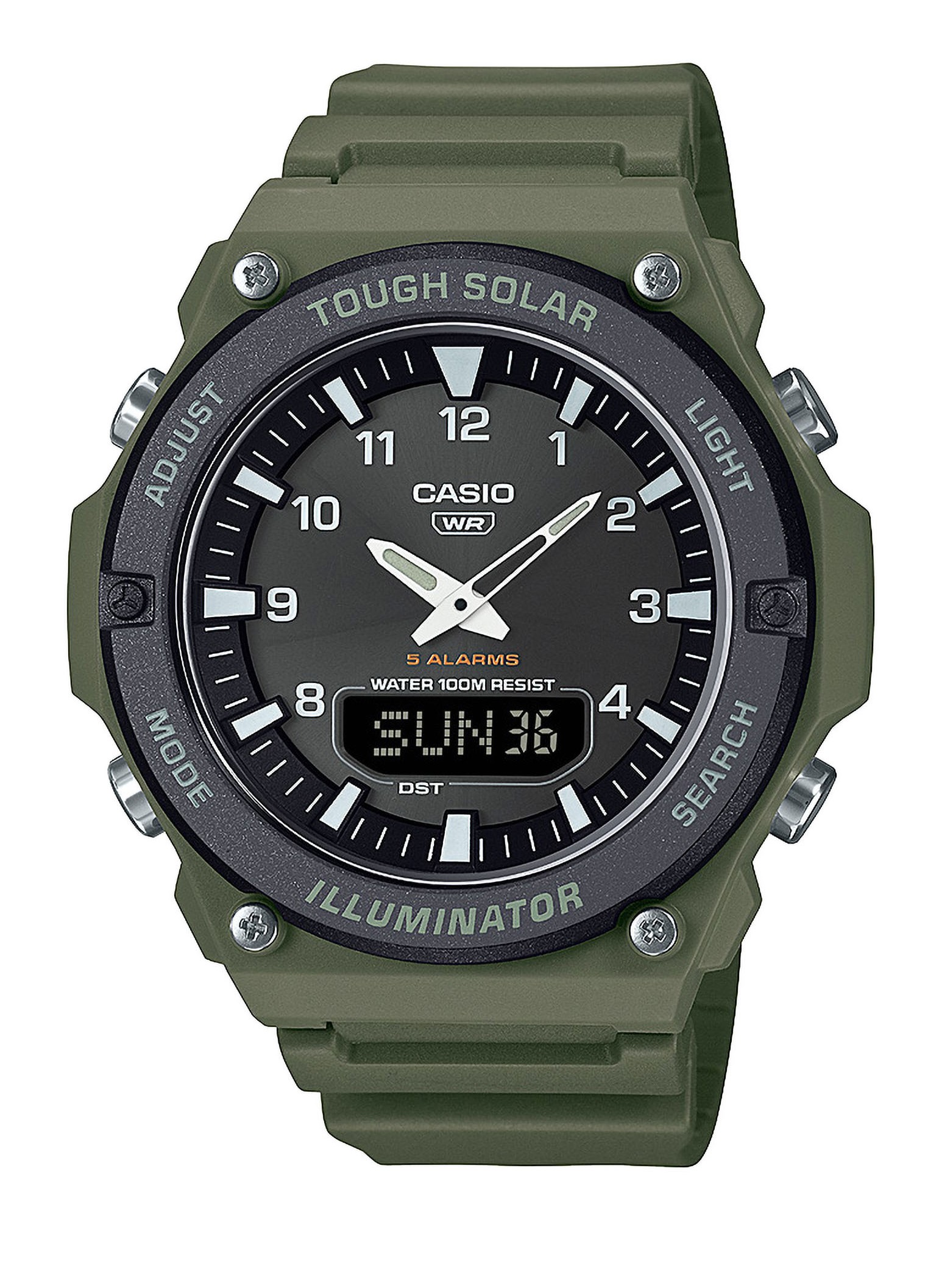 Casio Herren Armbanduhr AQ-S820W-3BVEF Tough Solar grün