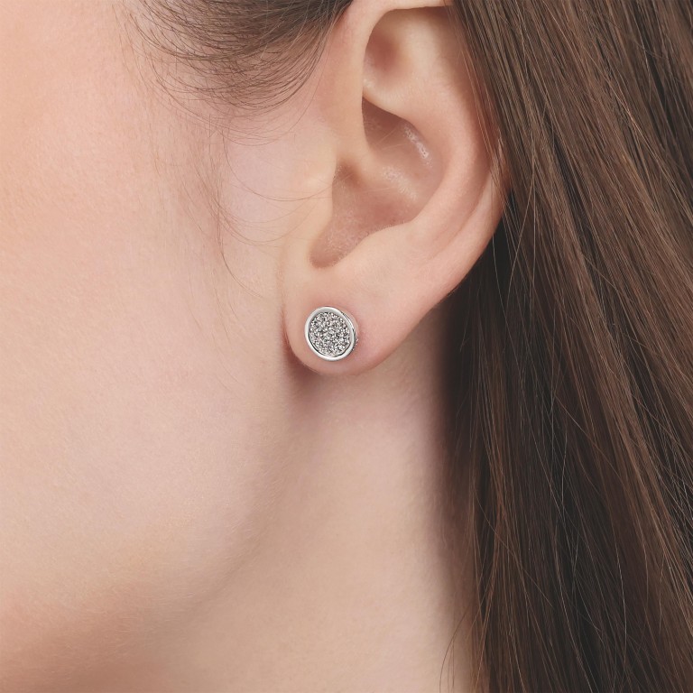 Tom Tailor Damen Ohrstecker 2100572 Silber 925 synth. Zirkonia