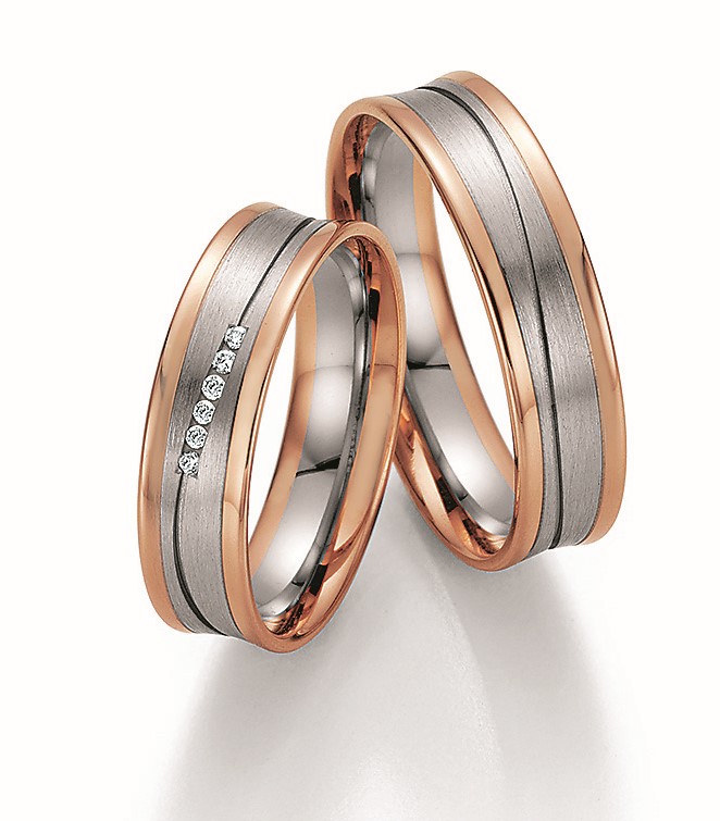 Eheringe Trauringe Ruesch Pure III 66/32150 66/32160 Weißgold Rotgold