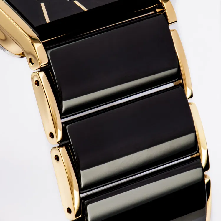 Jacques Lemans Armbanduhr Dublin 1-1939E Edelstahl IP Gold Keramik schwarz