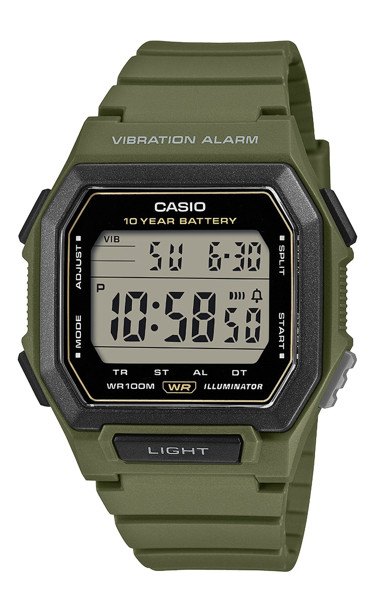 Casio Herren Armbanduhr W-738H-3AVEF digital grün