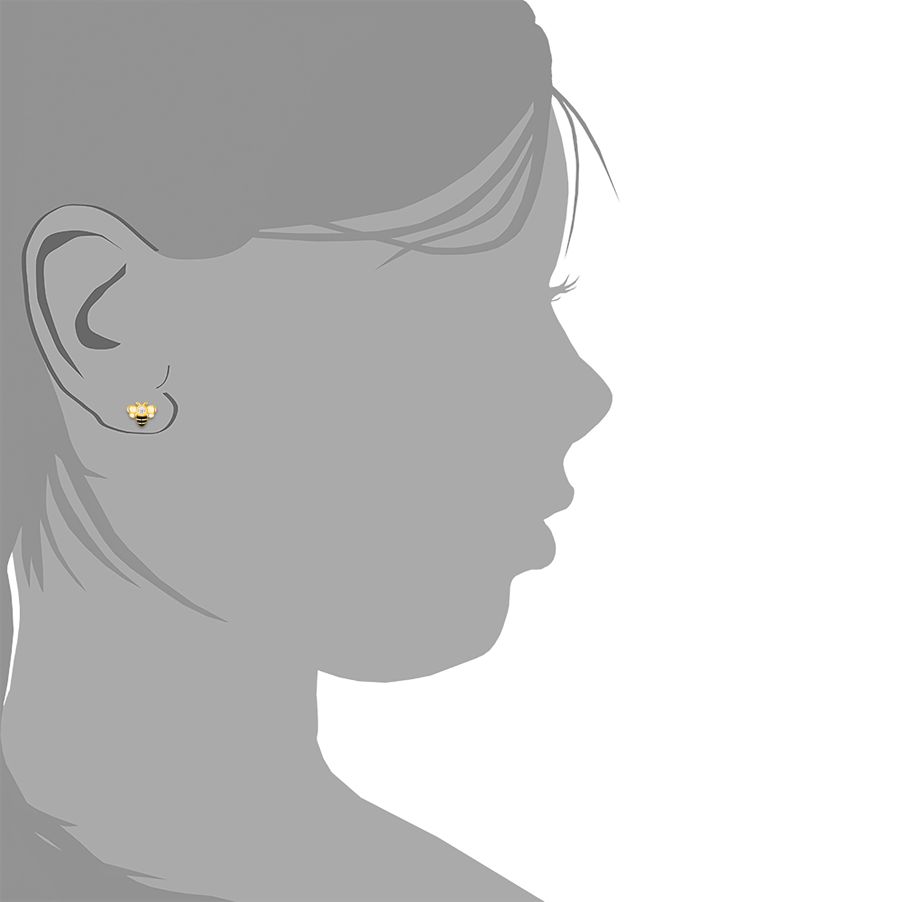 Lillifee Mädchen Ohrstecker 2035990 Motiv Biene Silber vergoldet