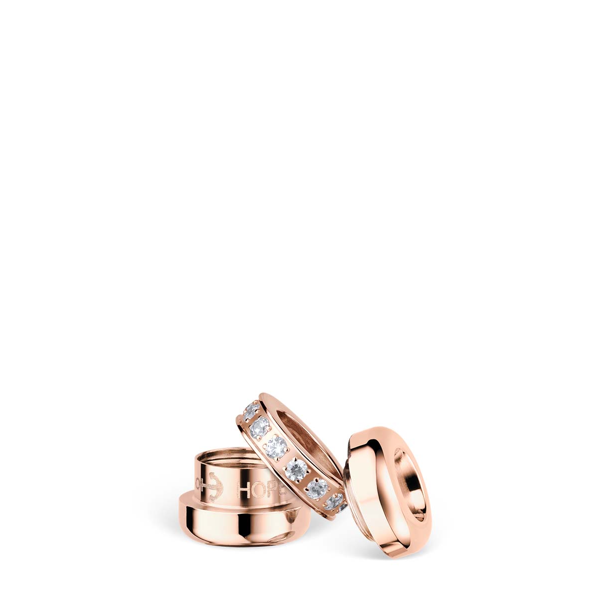 Bering Charm Hope-1 Edelstahl Roségold IP Zirkonia ARCTIC SYMPHONY COLLECTION