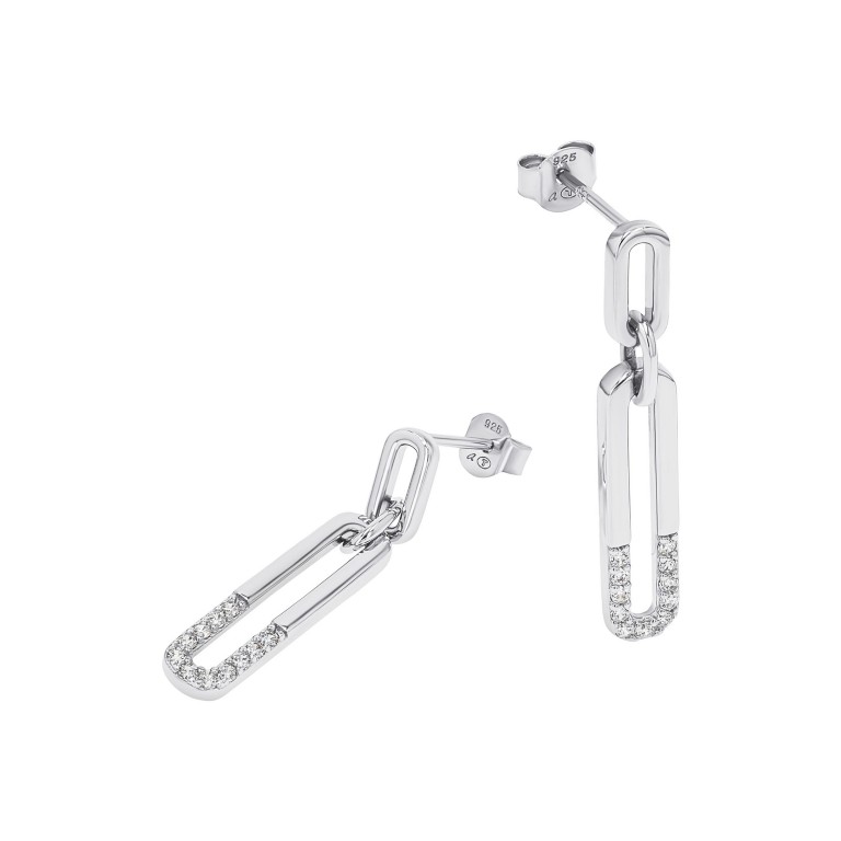 Tom Tailor Damen Ohrhänger 2100560 Silber 925 synth. Zirkonia