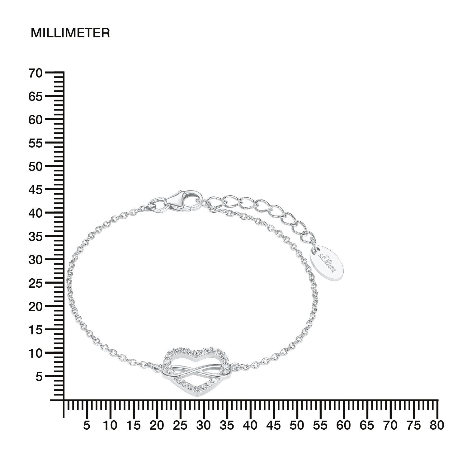 s.Oliver Armband 2020972 Herz Infinity Silber Zirkonia