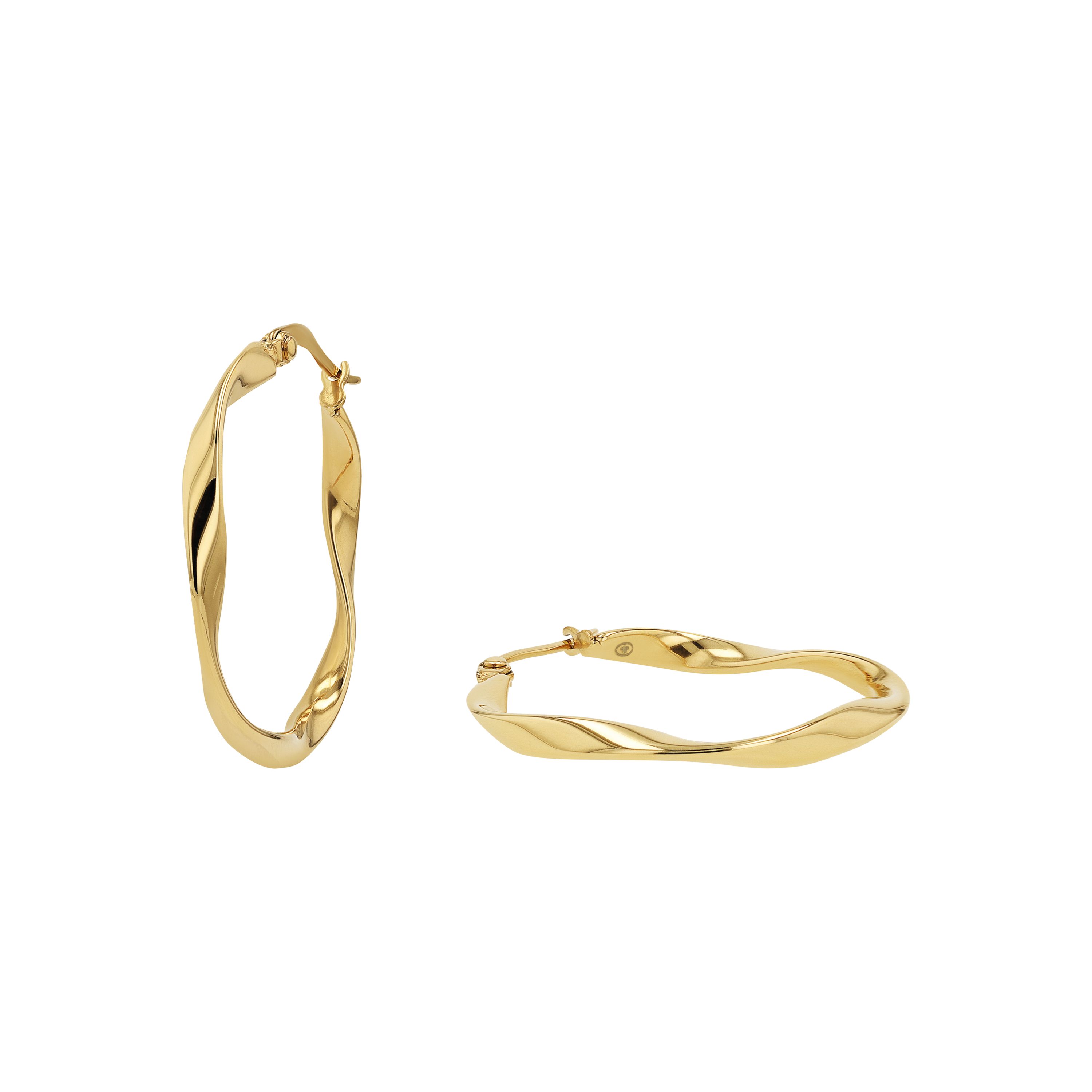 Tom Tailor Damen Creolen 2101339 Edelstahl goldplattiert
