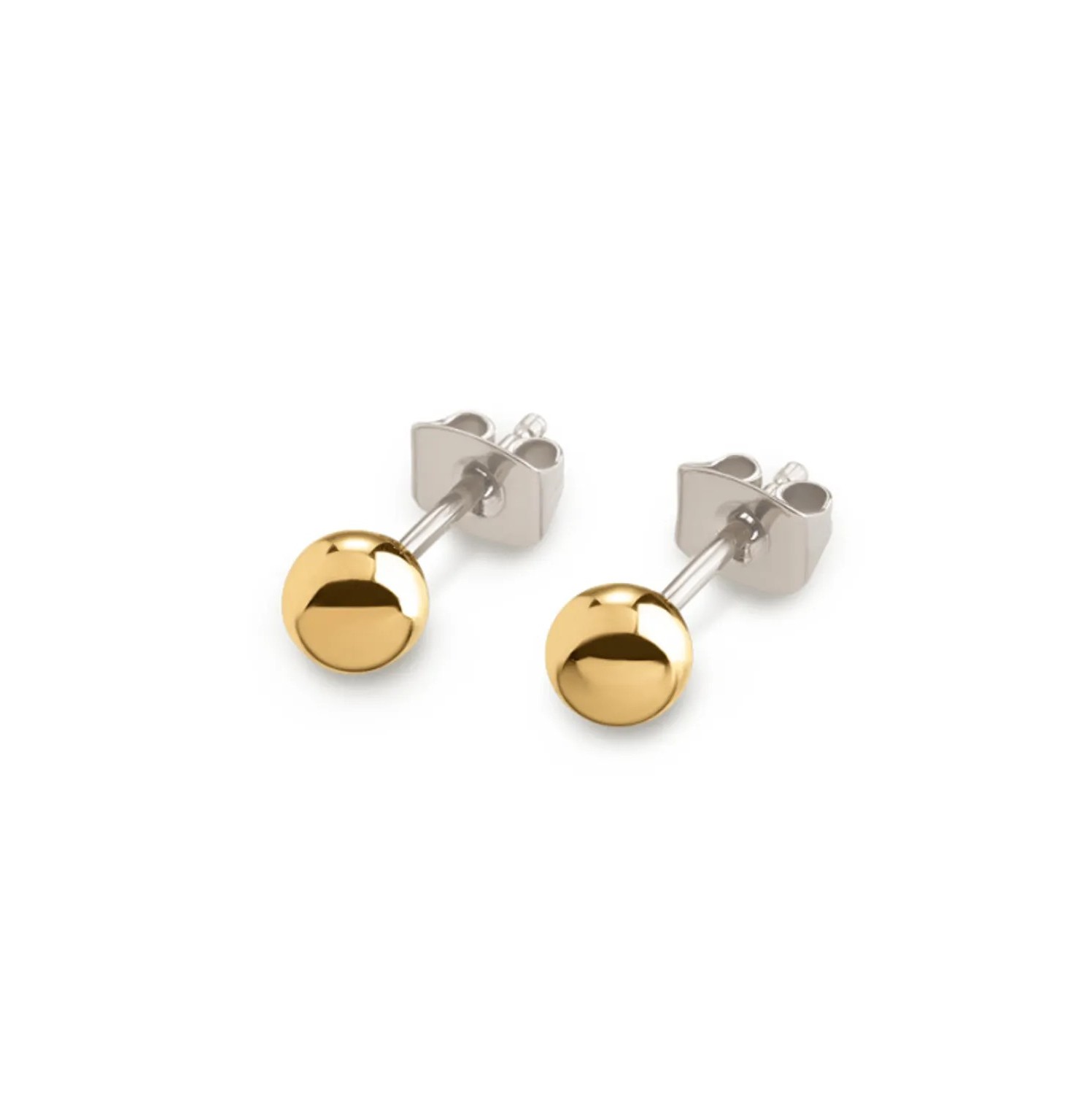 Boccia Damen Ohrstecker Kugel 0504-03 Titan goldplattiert