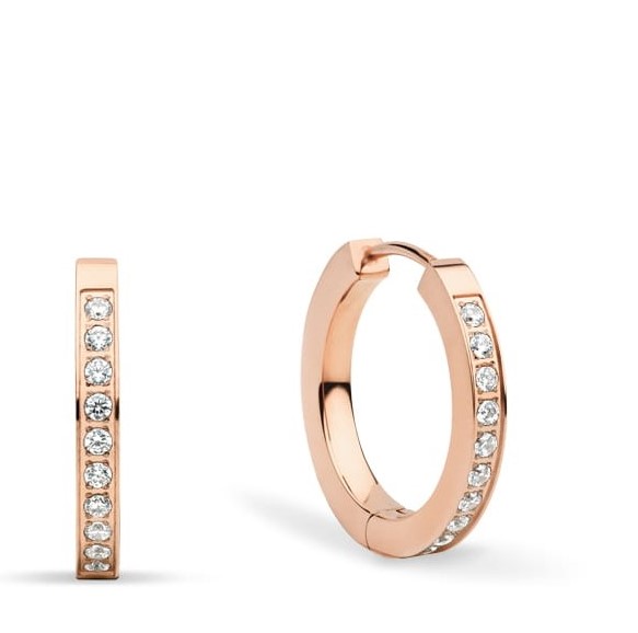 Bering Damen Creolen Arctic Symphony 726-37-05 Edelstahl roségold IP
