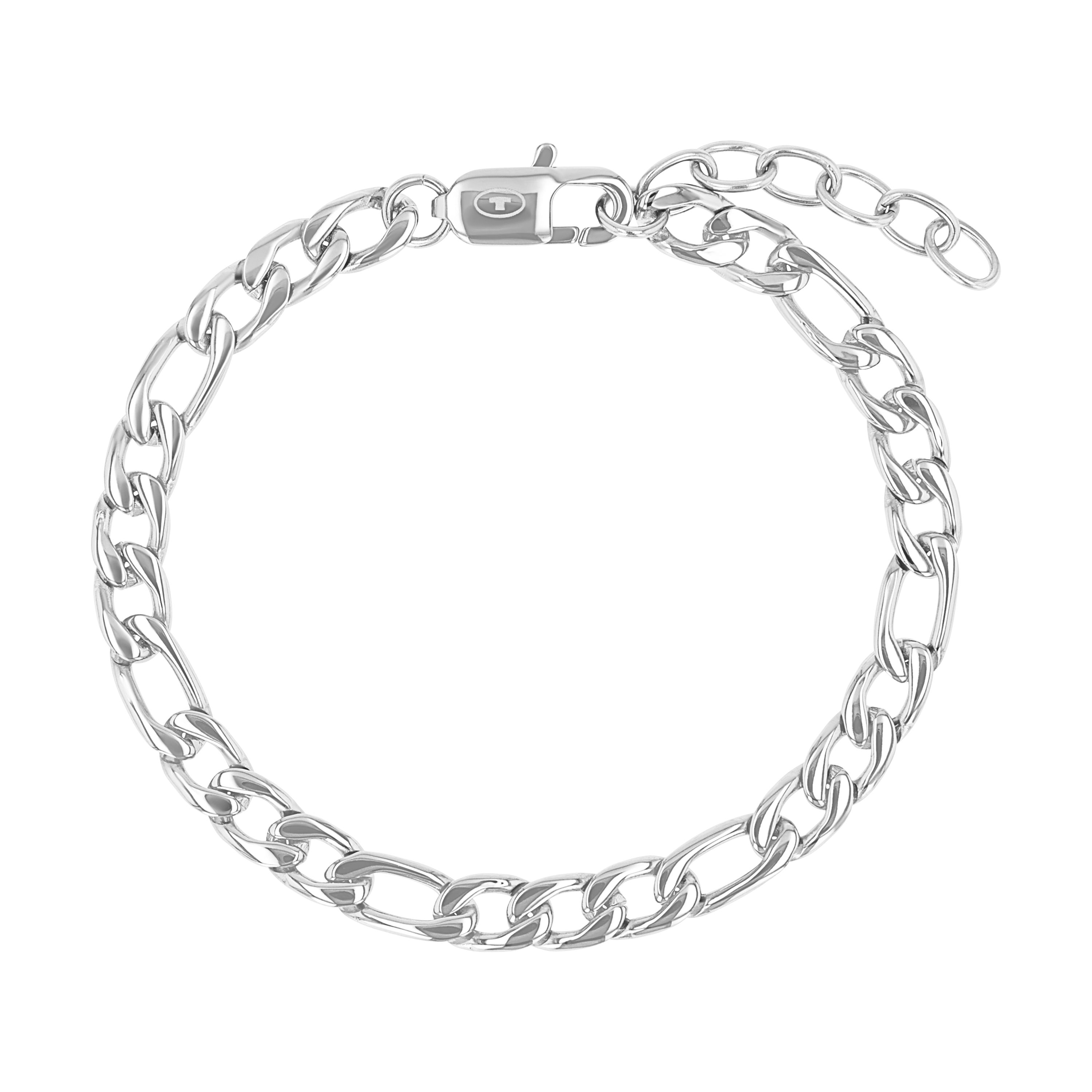 Tom Tailor Herren Armband 2101329 Figaro Edelstahl 