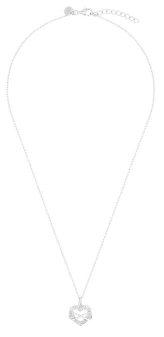 Tom Tailor Damen Halskette 2100576 Anhänger Herz Infinity Silber 925 synth. Zirkonia
