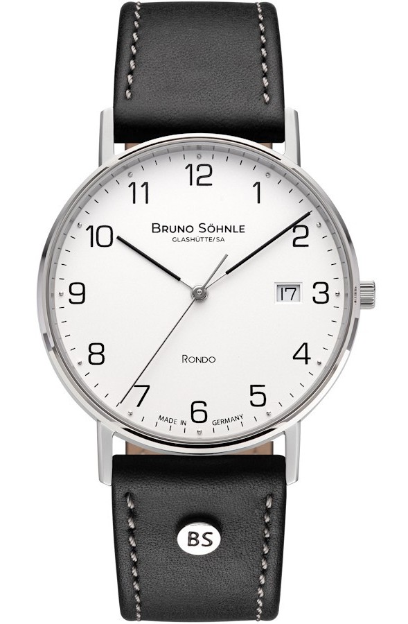 Bruno Söhnle Herren Armbanduhr Rondo 17-13105-221 mit Lederband schwarz