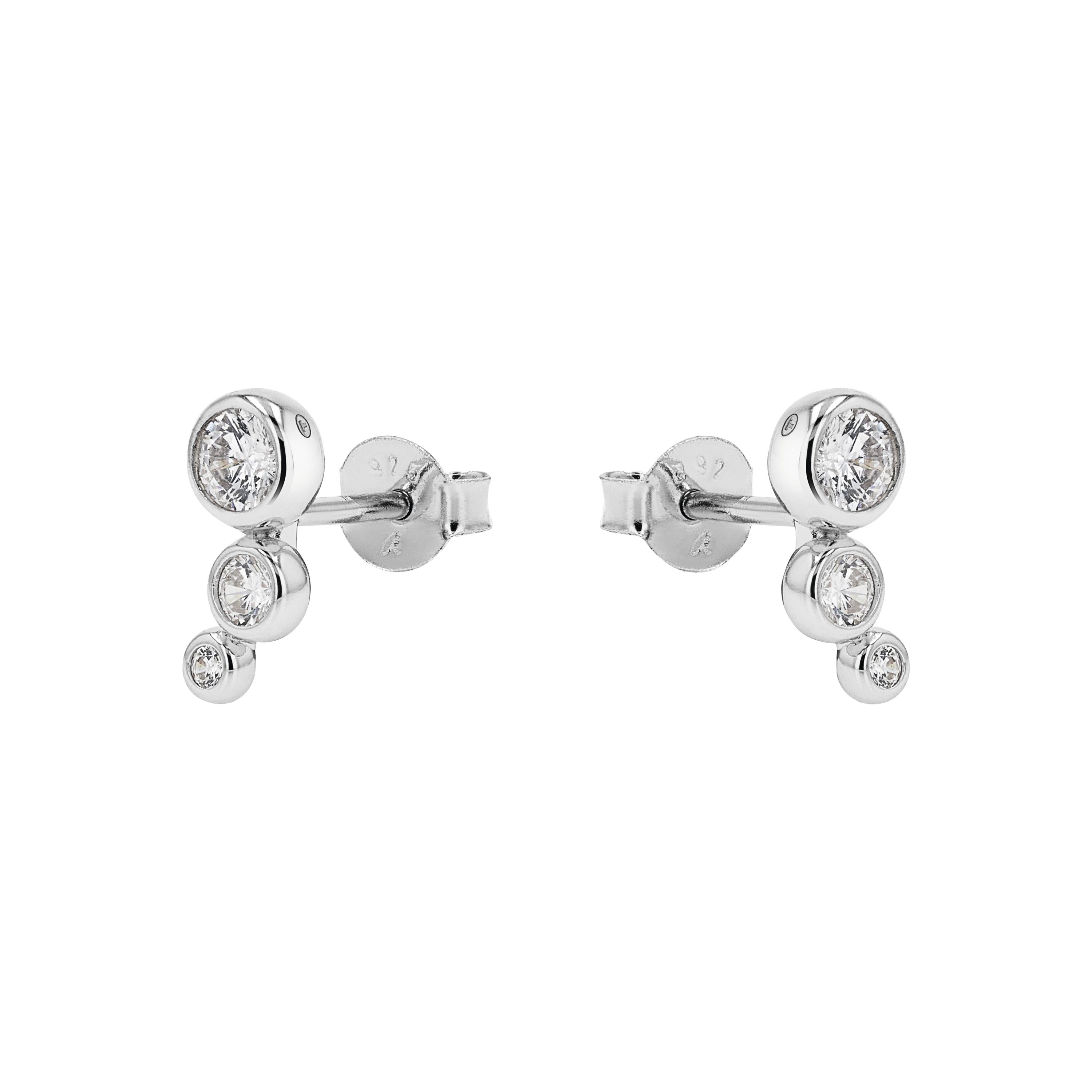 Tom Tailor Damen Ohrstecker 2101236 Silber 925 synth. Zirkonia