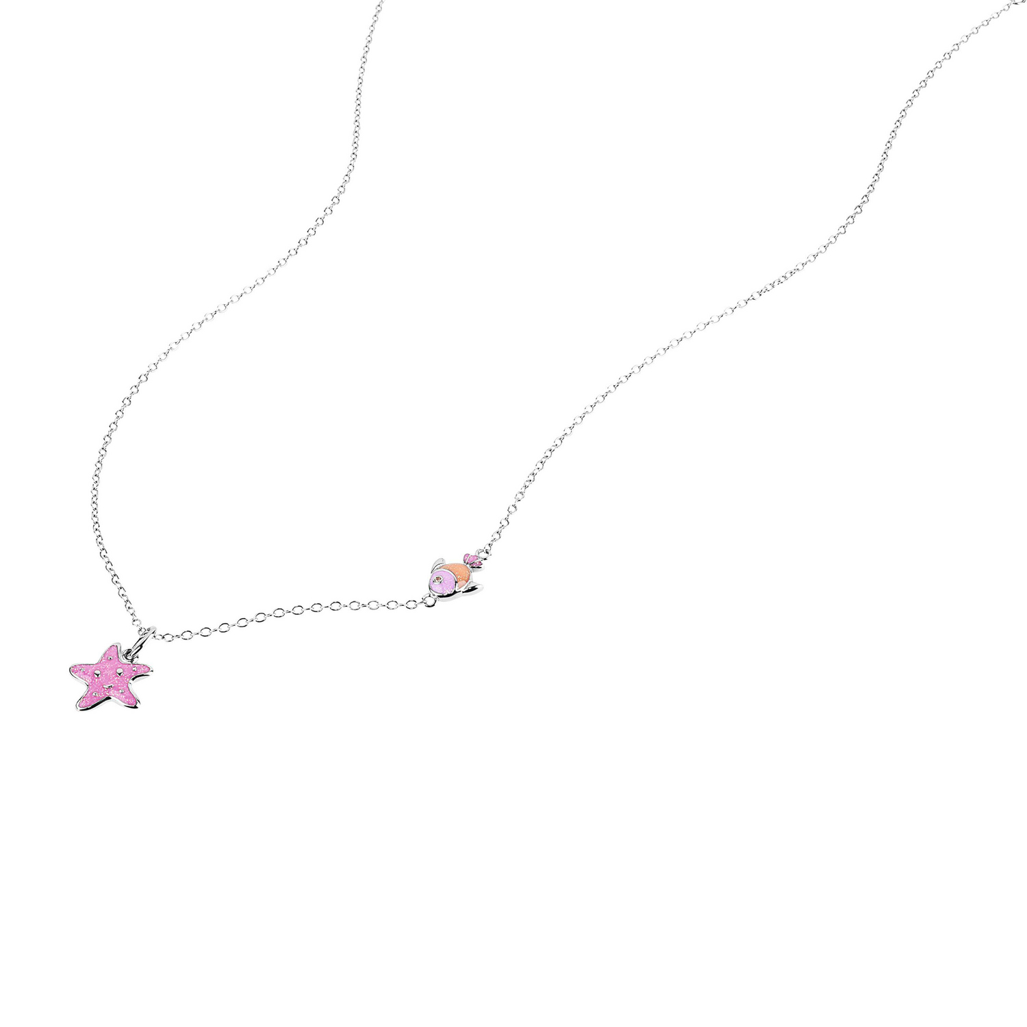 Lillifee Mädchen Halskette 2101017 mit Anhänger Fisch und Seestern Silber 925