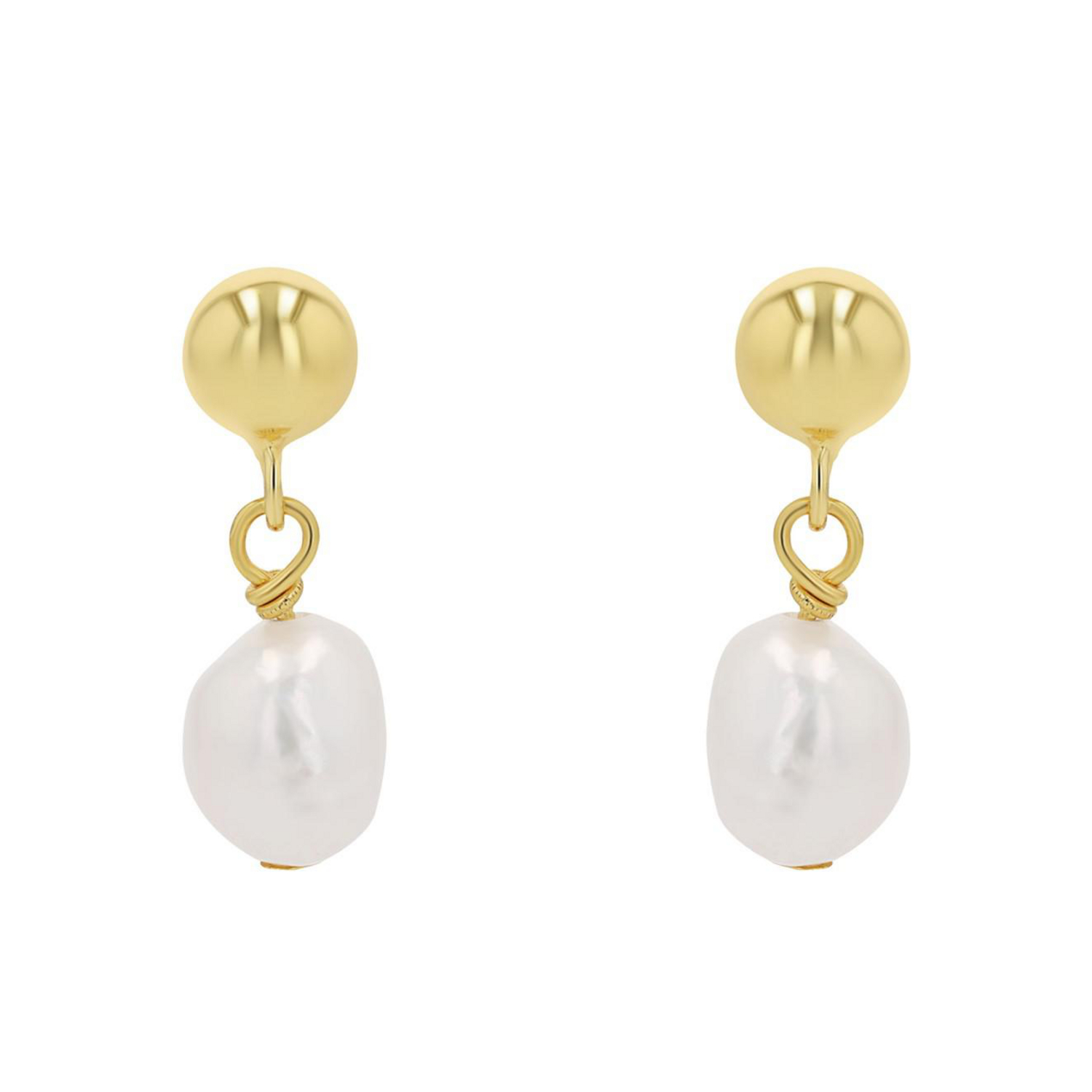 s.Oliver Damen Ohrhänger 2040599 Silber 925 vergoldet mit Süßwasserzuchtperle 