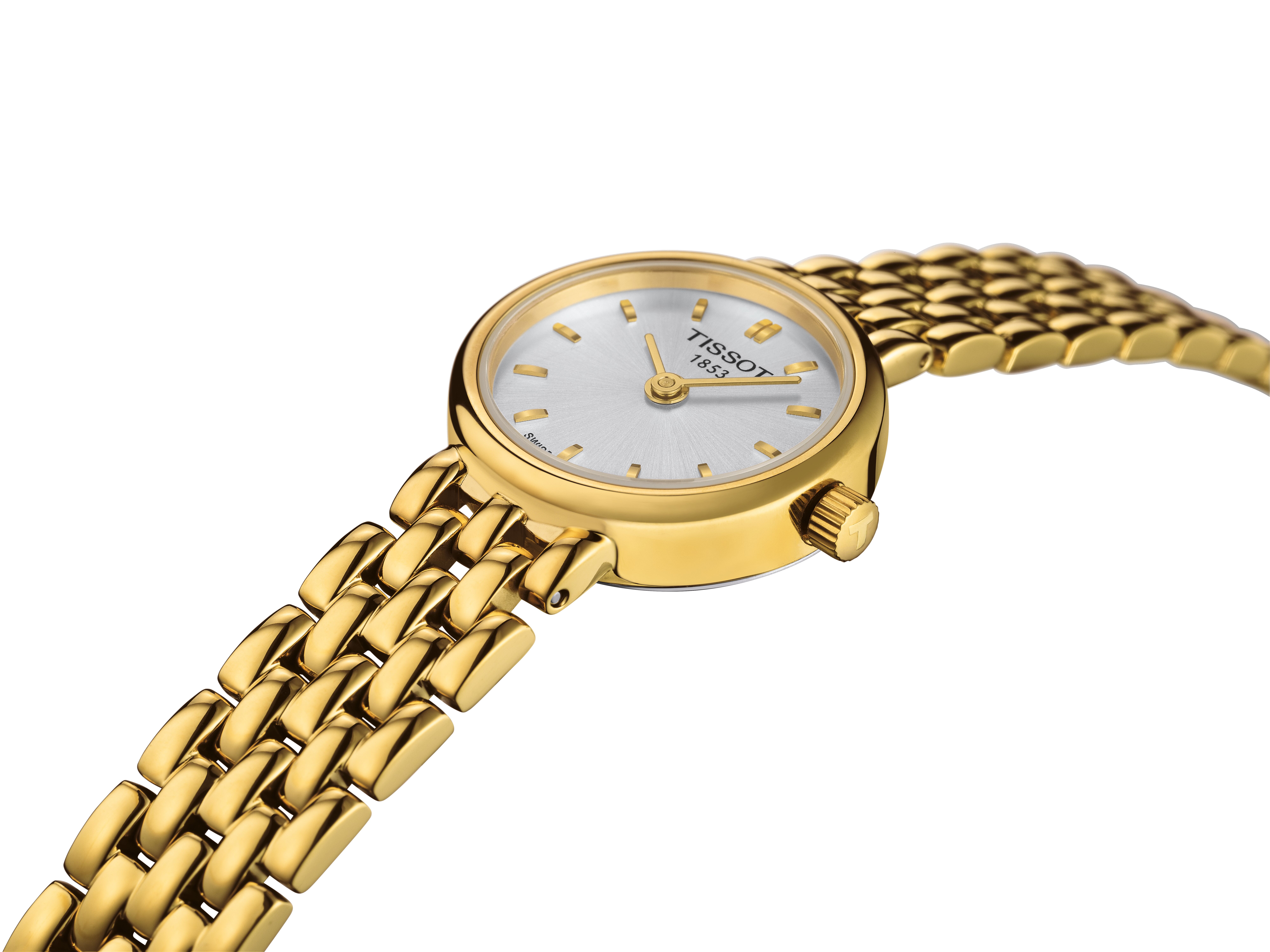 Tissot Damen Armbanduhr T058.009.33.031.00 Lovely Round 19.5mm Edelstahl mit goldfarbiger PVD-Beschichtung