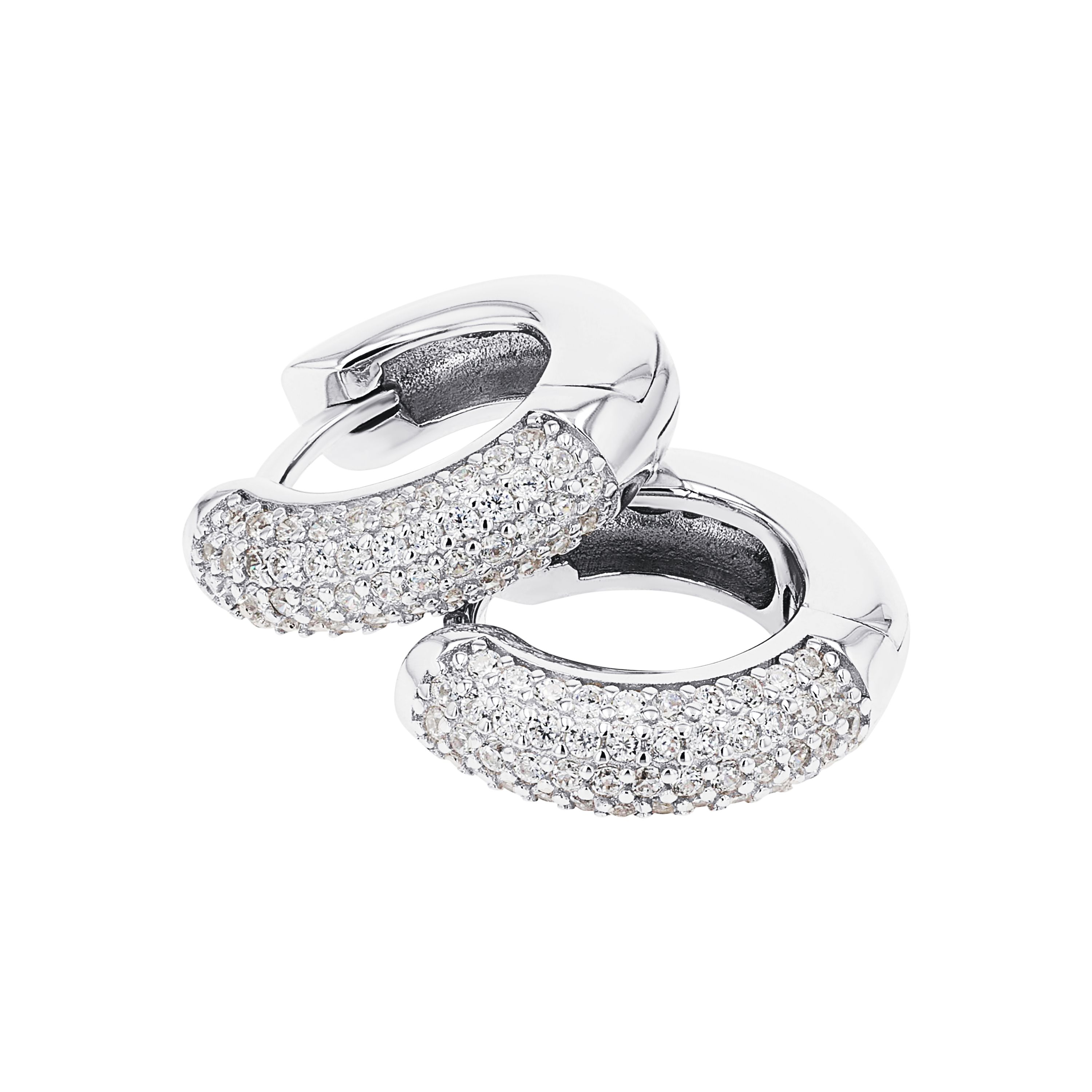 Tom Tailor Damen Creolen 2101244 Silber 925 synth. Zirkonia