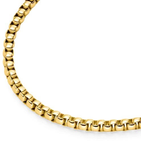 Boccia Damen Halskette Rundanker 08086-0250 Titan gelbgold IP