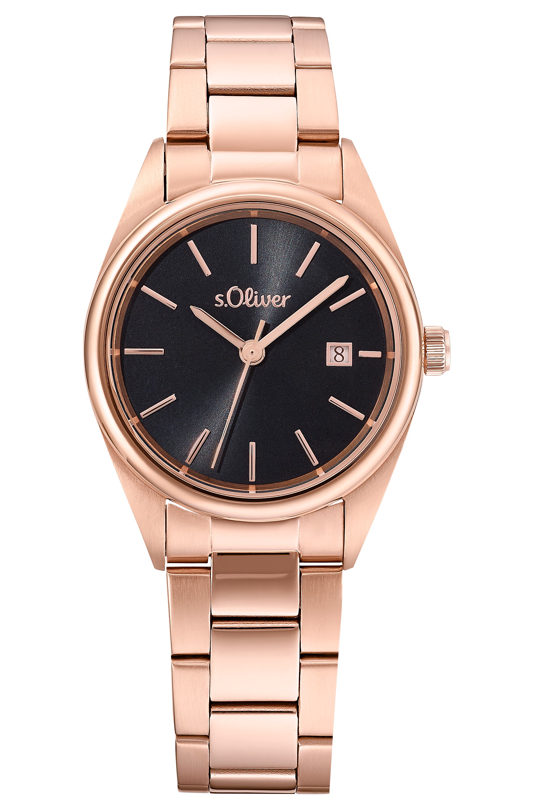 s.Oliver Damen Armbanduhr 2033533 Edelstahl IP rosé