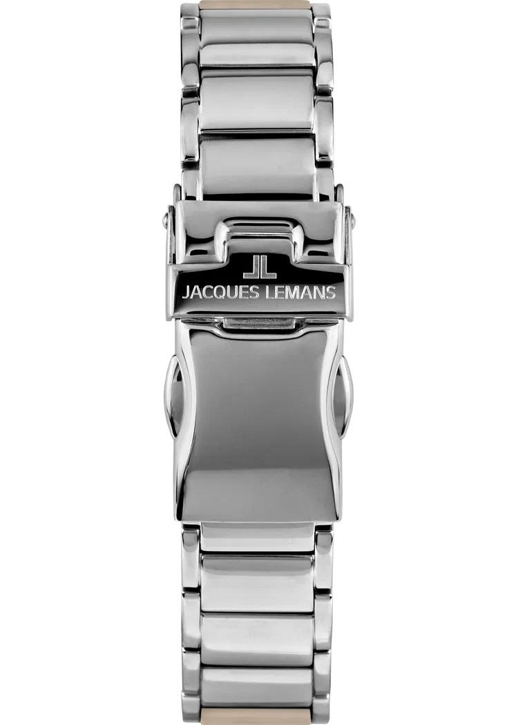 Jacques Lemans Damen Armbanduhr Monaco 42-7S Edelstahl Keramik beige
