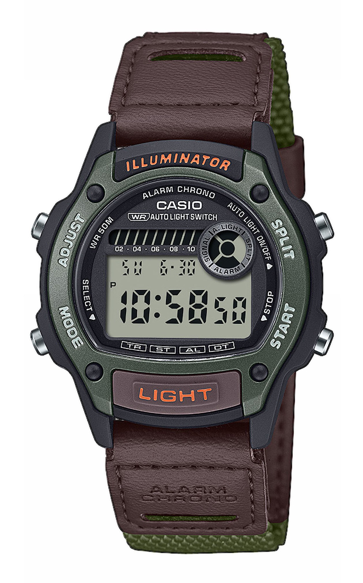 Casio Armbanduhr W-220HF-3AVEF digital mit Textilband