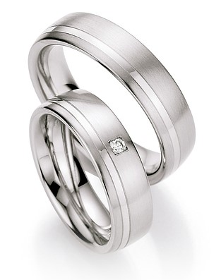Eheringe Trauringe Ruesch 88/01230 Steel Brillant