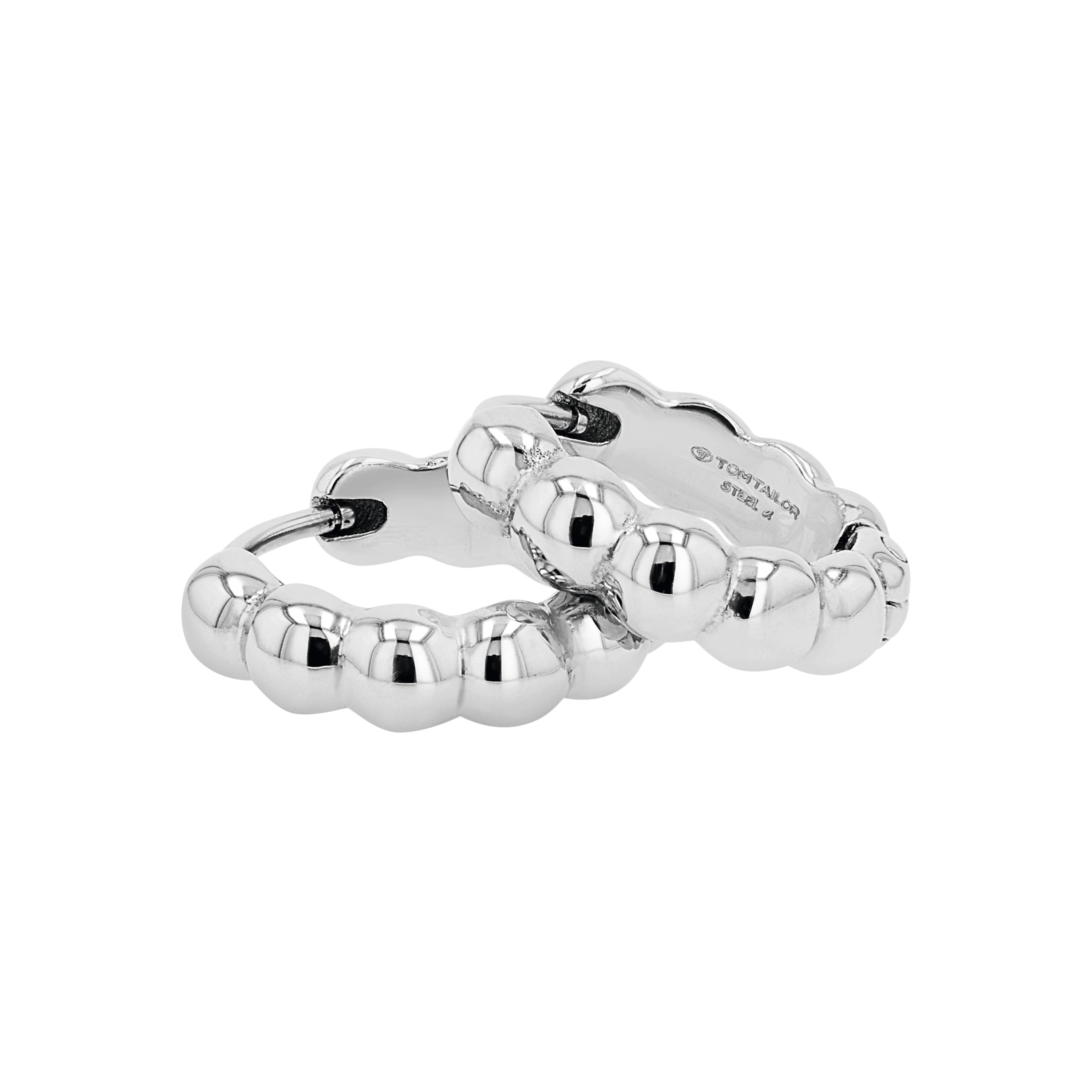 Tom Tailor Damen Creolen 2101359 Edelstahl Kugeldesign