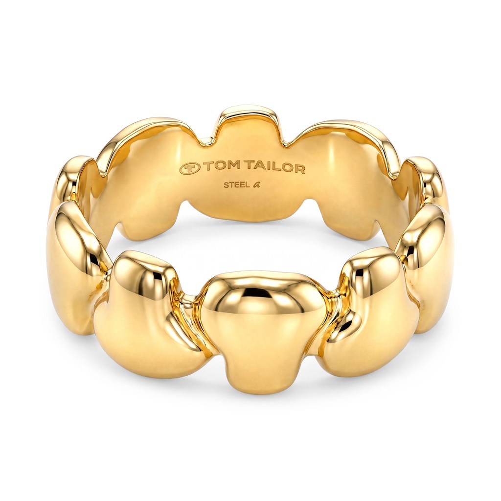 Tom Tailor Damen Ring 2101828 2101829 2101830 2101831 Herz-Motiv Edelstahl goldplattiert 