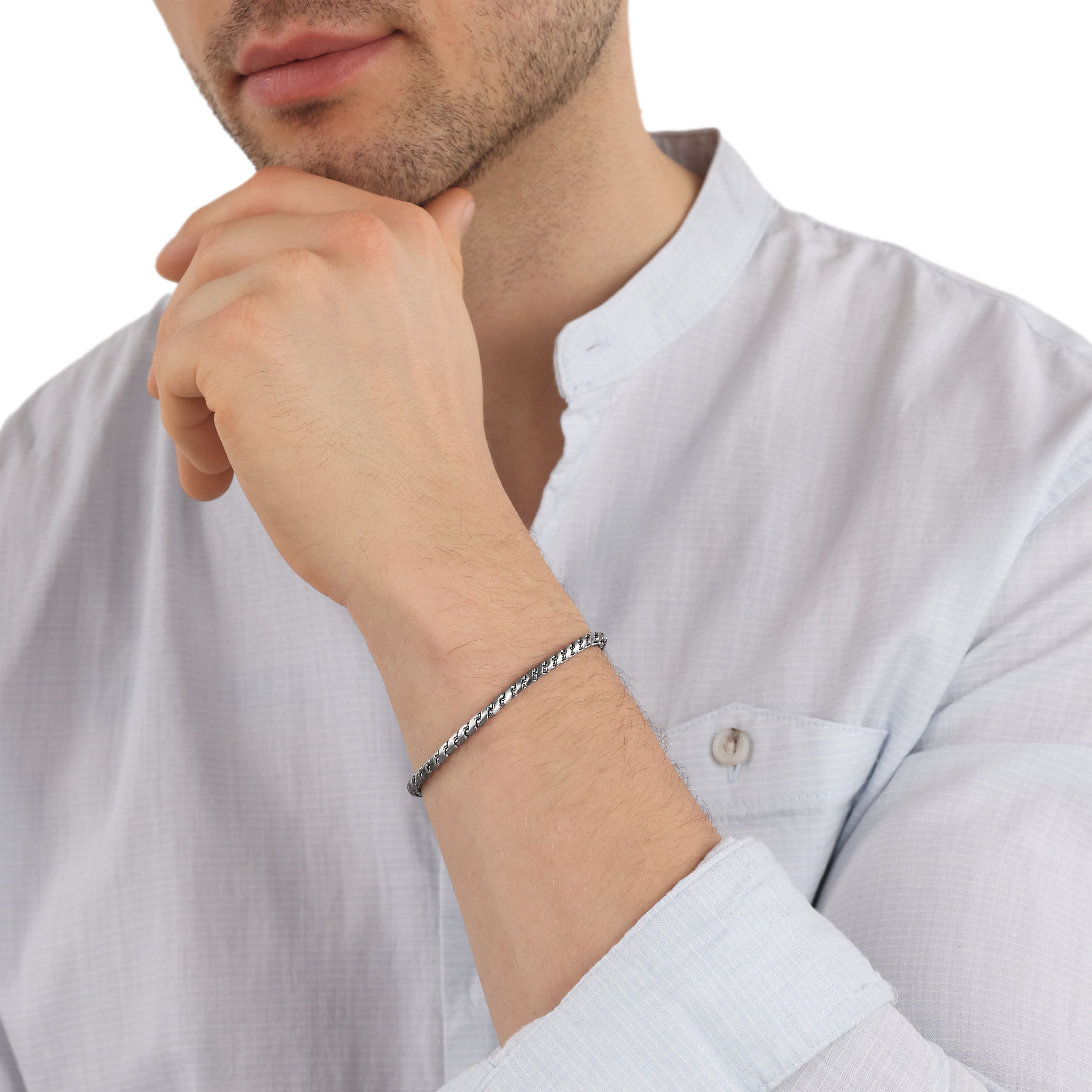 Tom Tailor Herren Armband 2101290 Edelstahl Fantasiegliederung