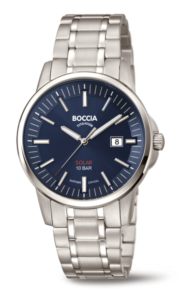Boccia Herren Armbanduhr 3643-05 Solar Titan