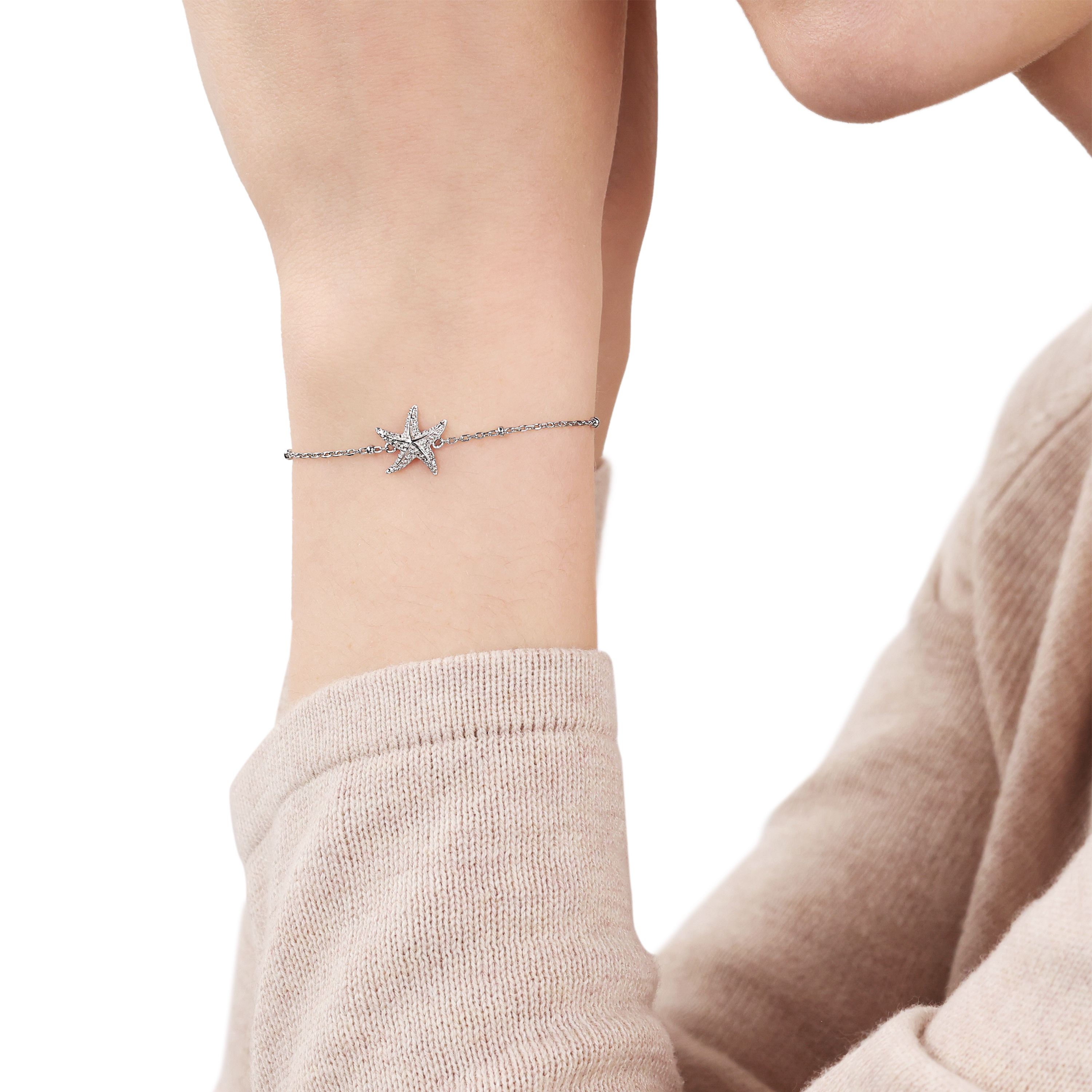 Tom Tailor Damen Armband mit Seestern 2101255 Silber 925 synth. Zirkonia