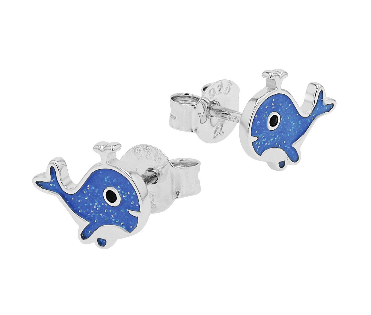 Lillifee Mädchen Ohrstecker 2101021 Wal Blau Silber 925