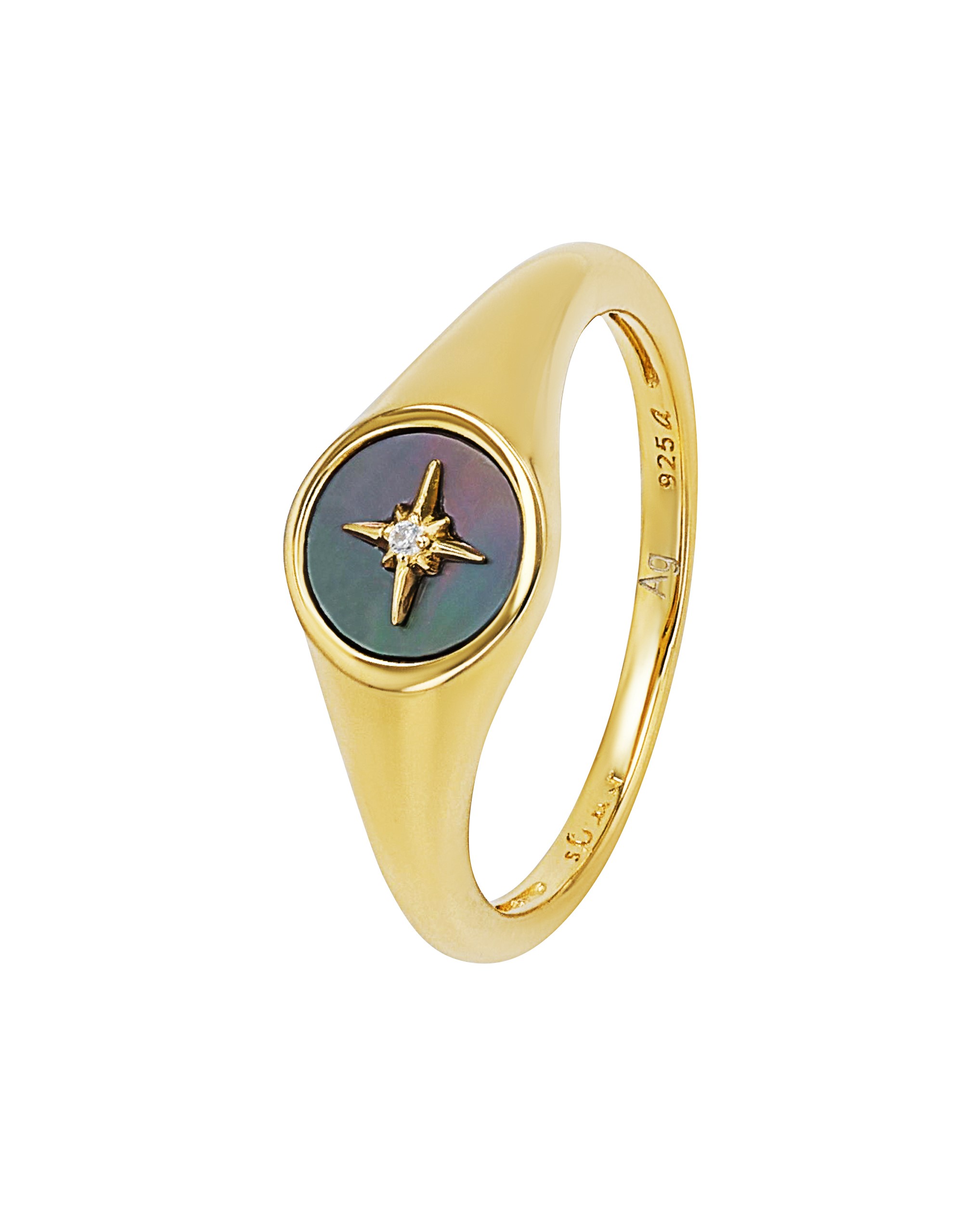 s.Oliver Damen Ring 2038962 2038963 2038964 2038965 Silber 925 vergoldet Perlmutt Polarstern