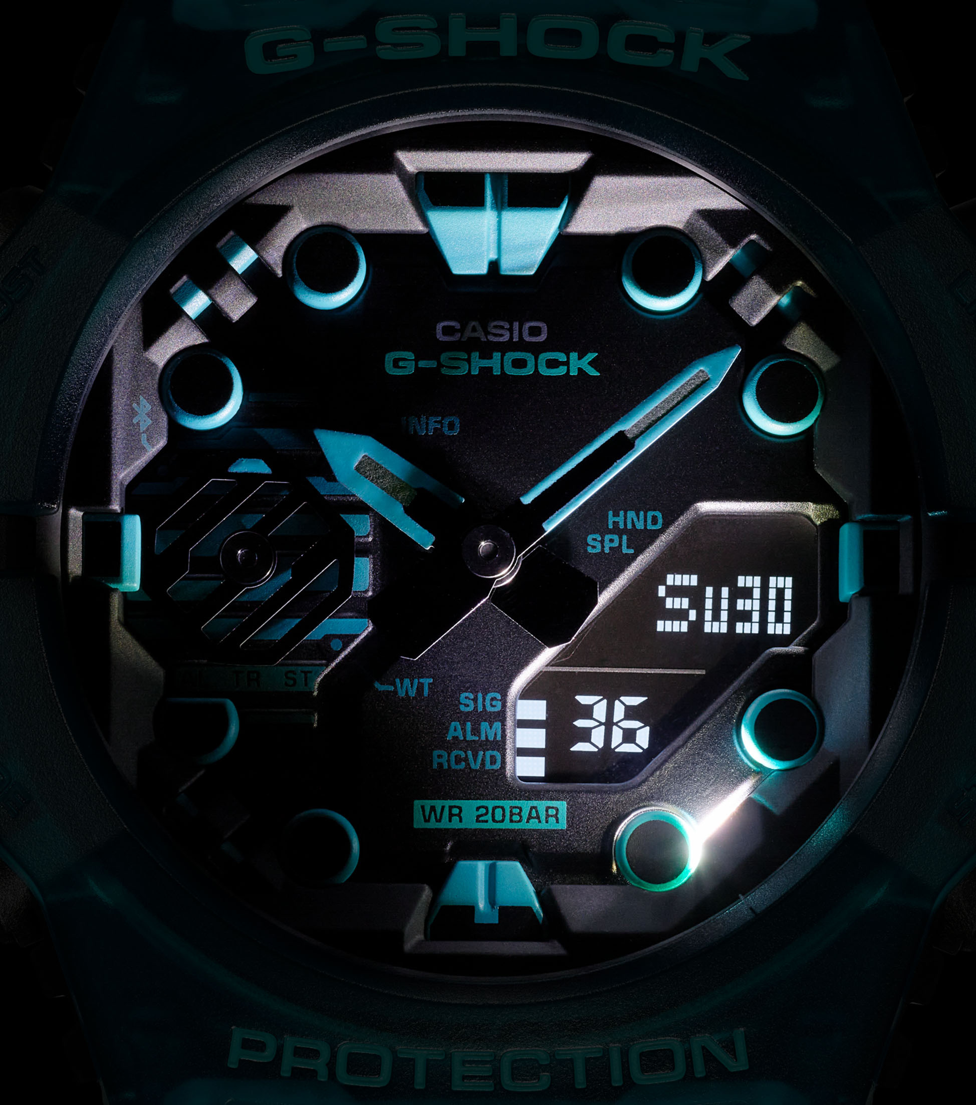 Casio Herren Armbanduhr G-Shock GA-B001G-2AER Solar Bluetooth Smart analog digital türkis