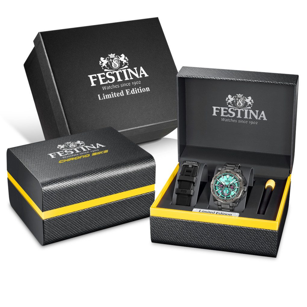 Festina Herren Armbanduhr Chrono Bike F20731/3 Edelstahl schwarz IP limited Edition