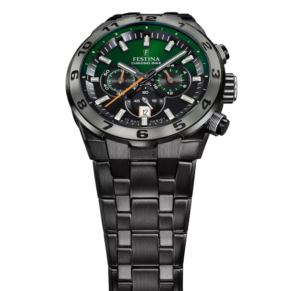 Festina Herren Armbanduhr Chrono Bike F20673/2 Edelstahl schwarz IP