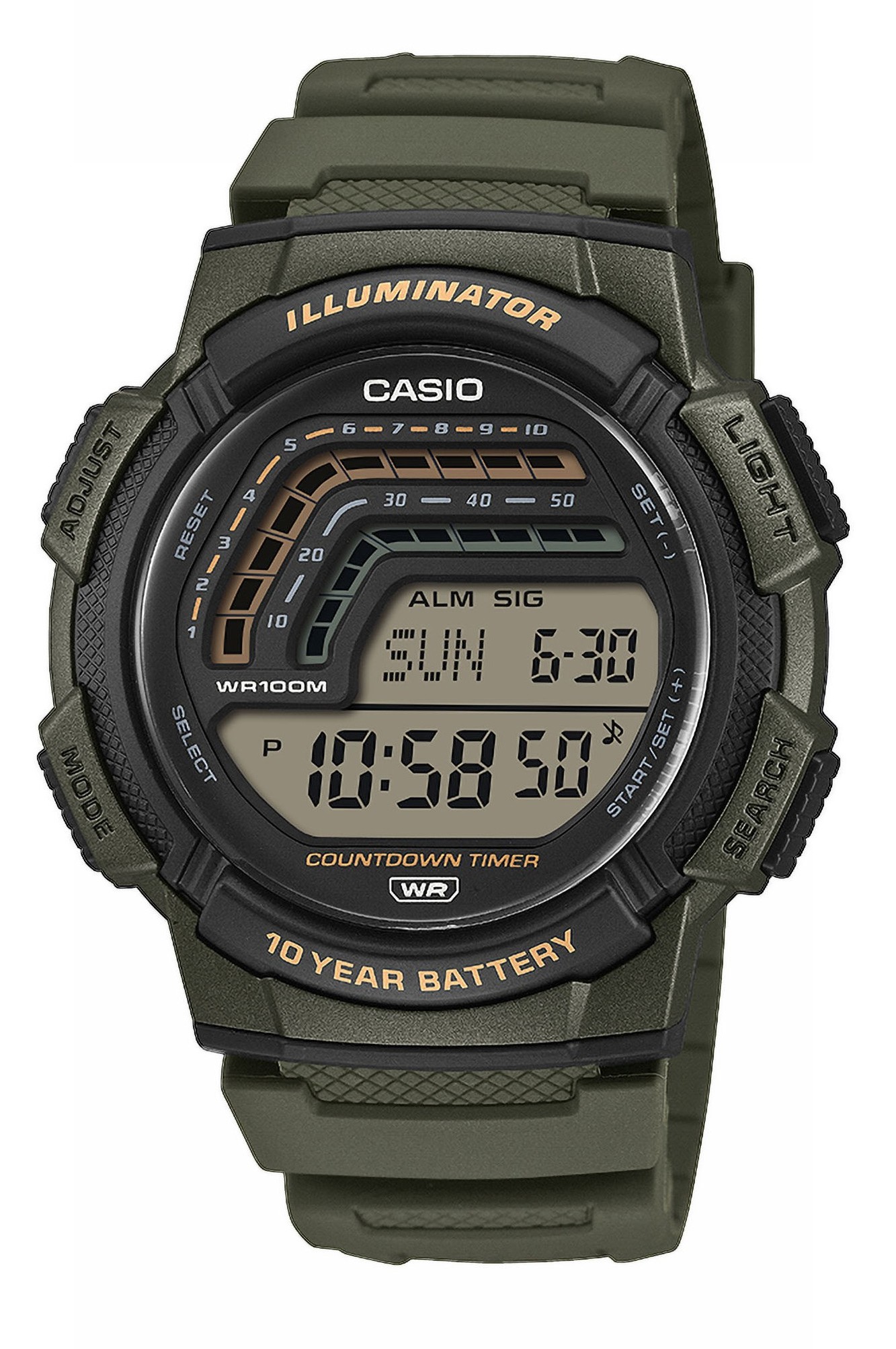 Casio Herren Armbanduhr WS-1800-3AVEF digital