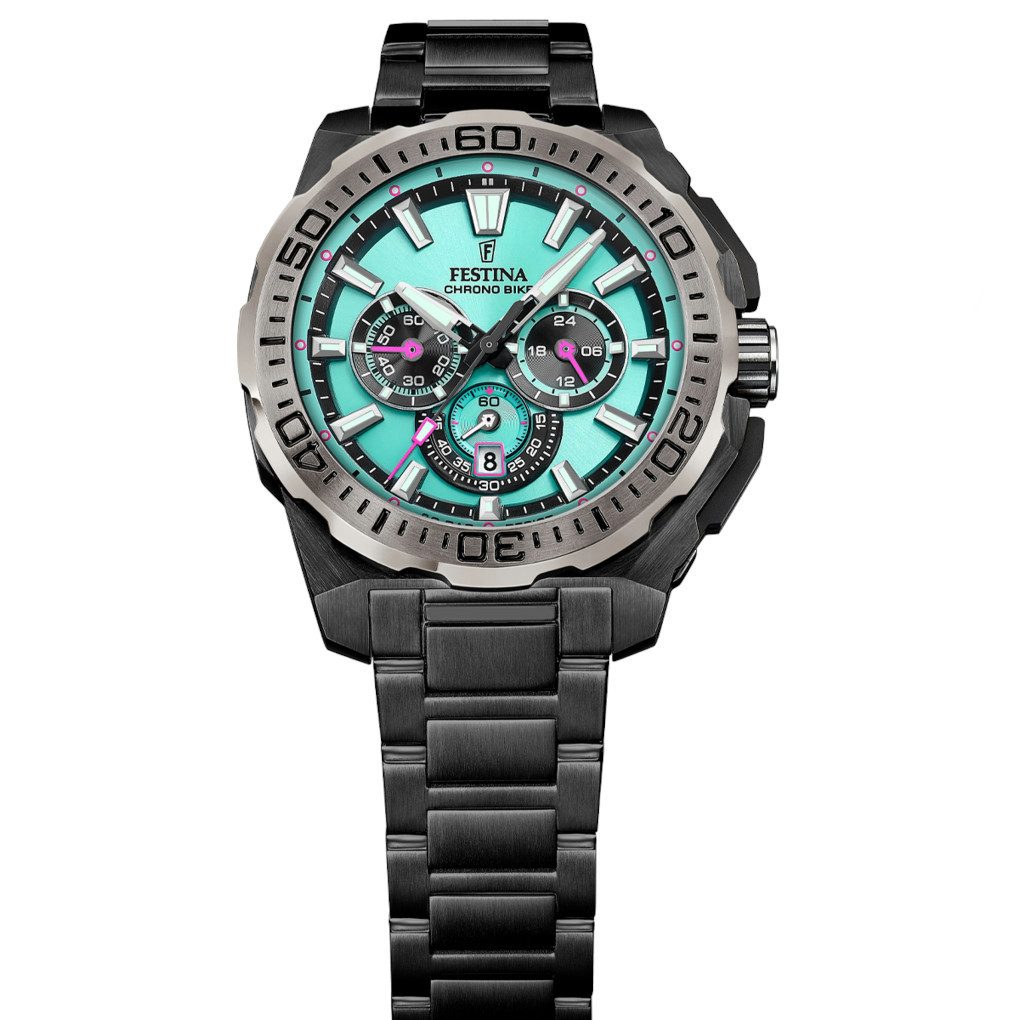 Festina Herren Armbanduhr Chrono Bike F20731/3 Edelstahl schwarz IP limited Edition