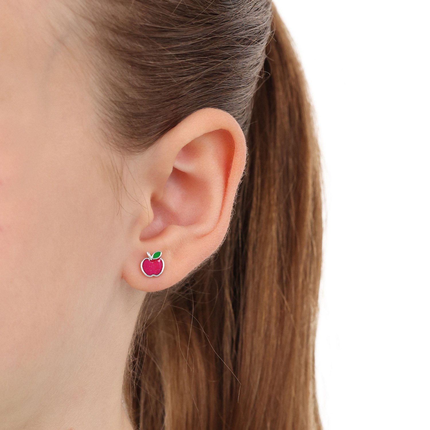 Lillifee Mädchen Ohrstecker 2040636 Apfel Silber 925