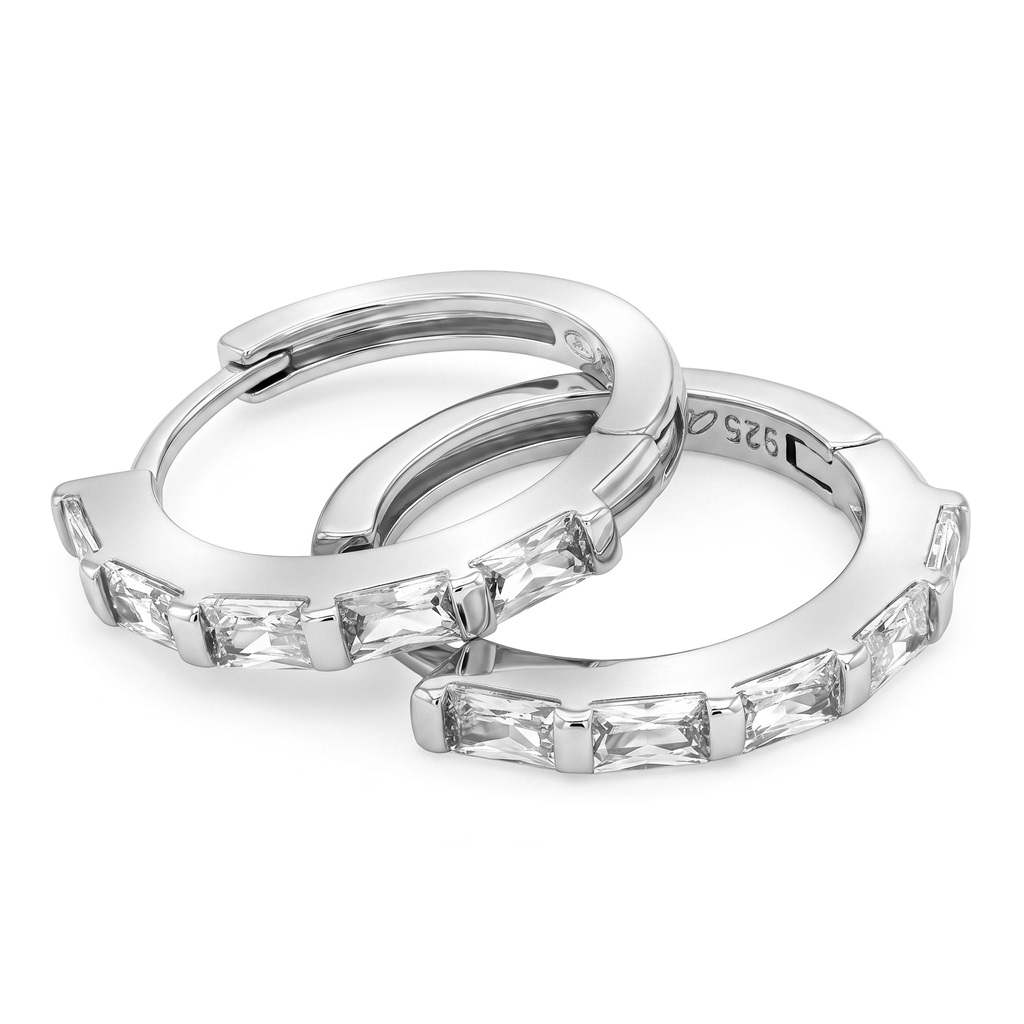 Tom Tailor Damen Creolen 2101809 Silber 925 Zirkonia