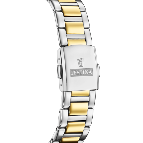 Festina Damen Armbanduhr SOLAR ENERGY F20659/1 Edelstahl bicolor