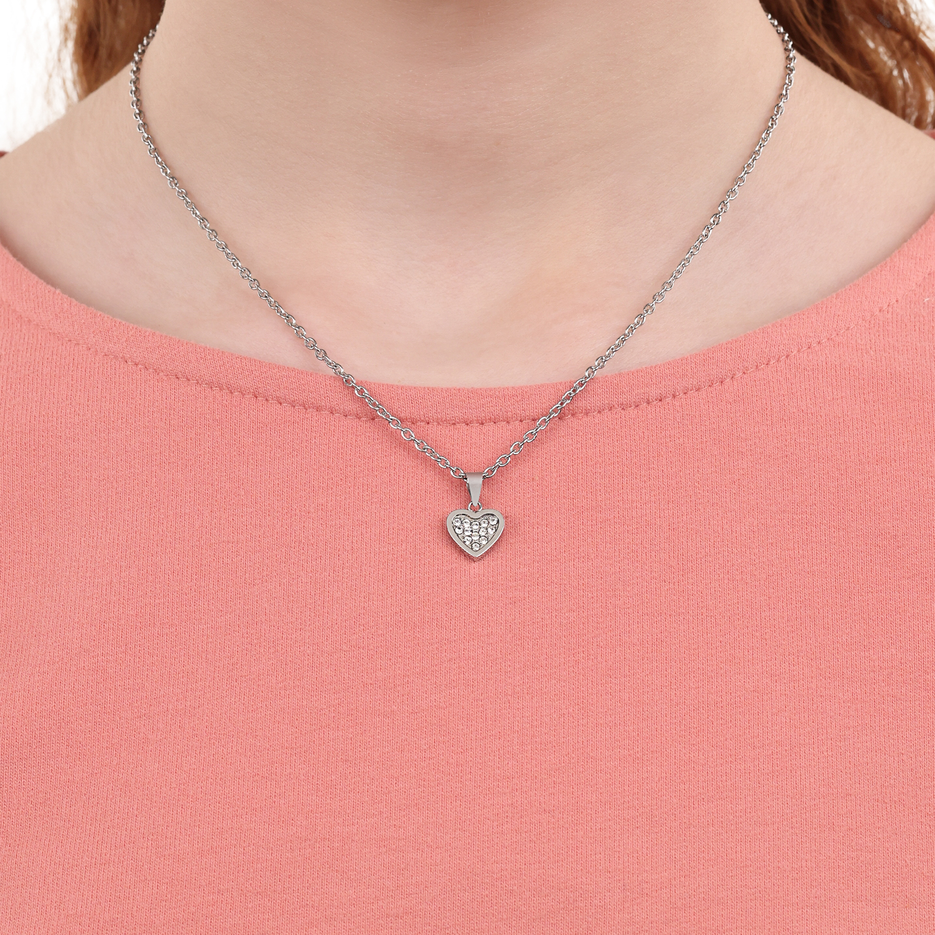 s.Oliver Mädchen Halskette 9054046 Herz Edelstahl