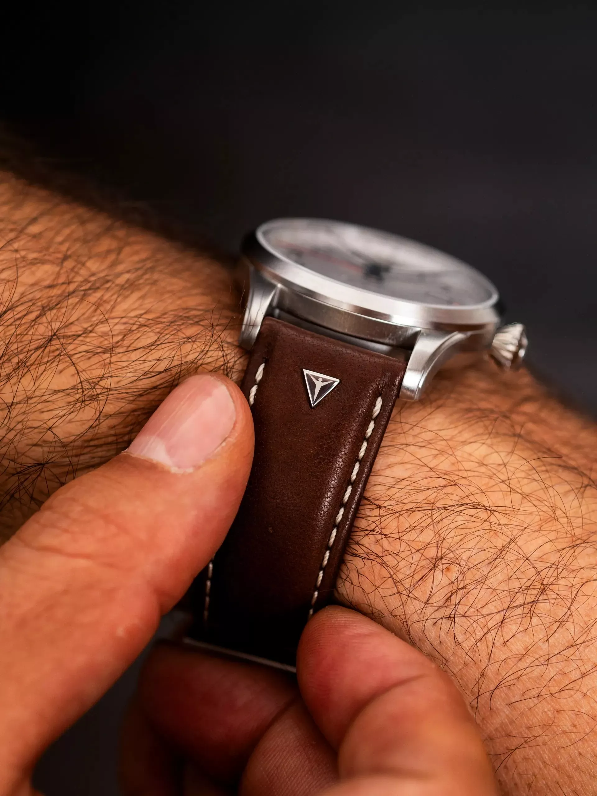 Junkers Herren Armbanduhr Automatik 9.58.04.03 Hugo Junkers GMT Lederband braun