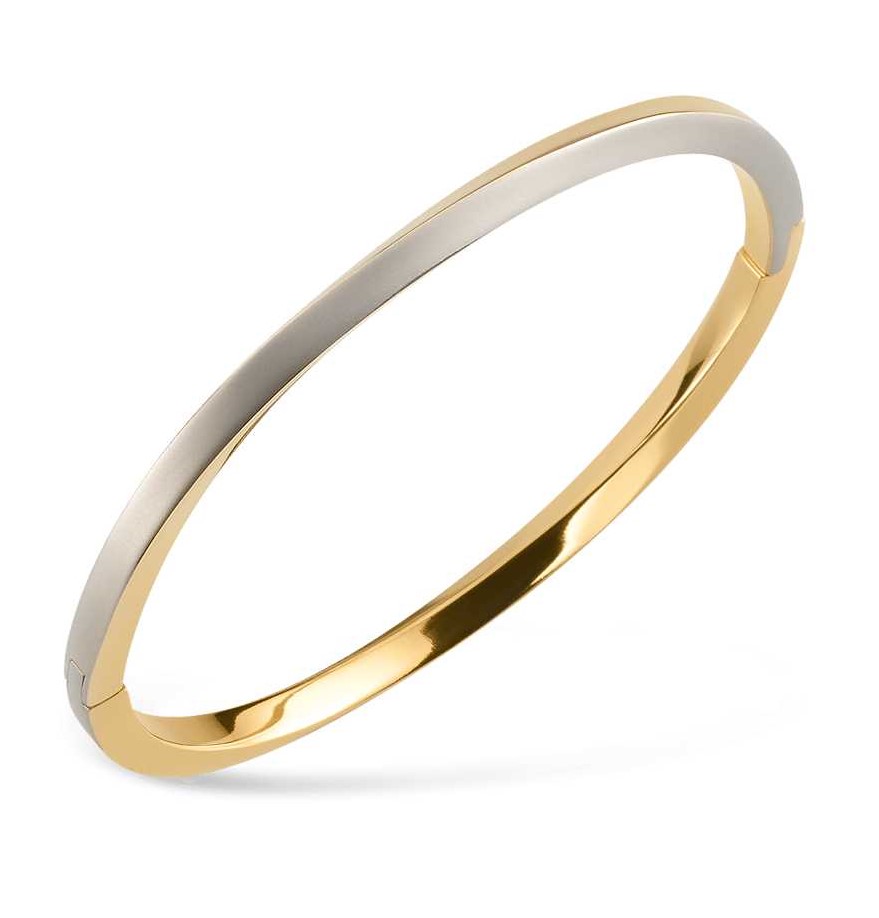 Boccia Damen Armreif 03011-02 Titan teil-goldplattiert